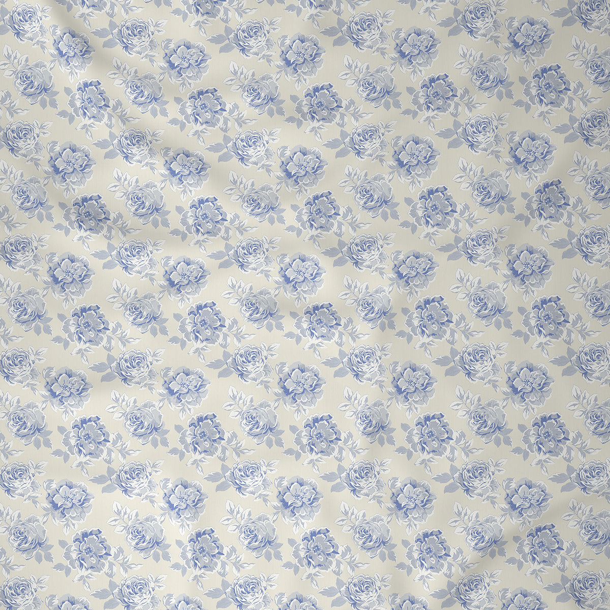 Backyard Patio Silvie Printed 100%Cotton Blue Bed Sheet with Pillow Case