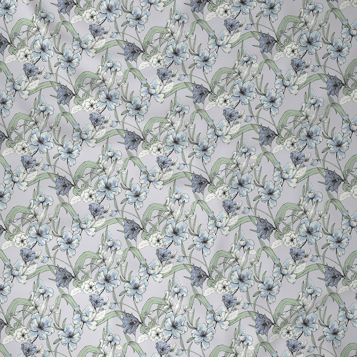 Backyard Patio Valencia Printed 100%Cotton Aqua Bed Sheet with Pillow Case