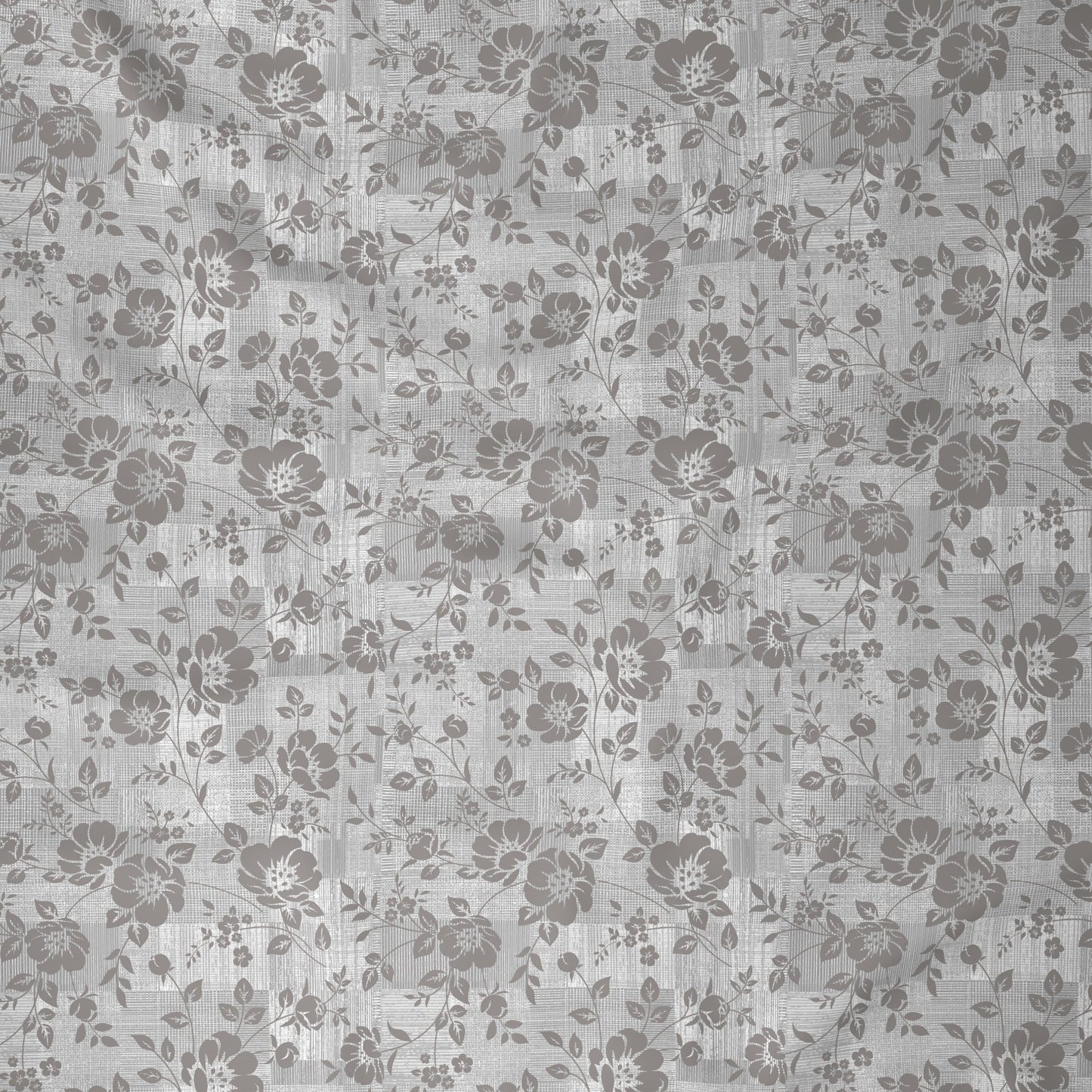 Tranquil Serenity Textured Floral 100%Cotton Printed Bed Sheet with Pillow Case Brown