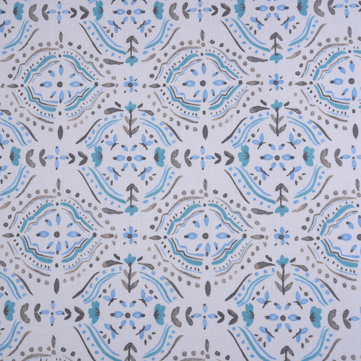 Hermosa Sensory Bloom Avery 100% Cotton Printed Bed Sheet with Pillow Case Blue