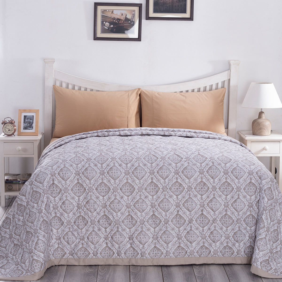 PBS Nomad Scuplt Harold Summer AC Quilt/Quilted Bed Cover/Comforter Neutral