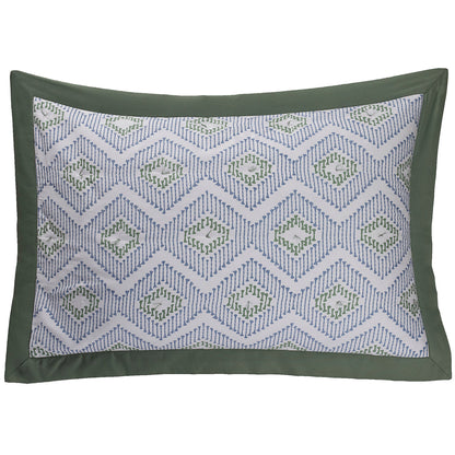 Global Atelier Demon Dash Blue Machine Quilted 2PC Pillow Sham Set