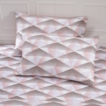 Art Nouveau Emerson Printed 100% Cotton Pink Soft Bed Sheet