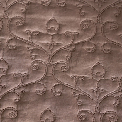 Classical Impression Swirling Quilt/Quilted Bed Cover Brown