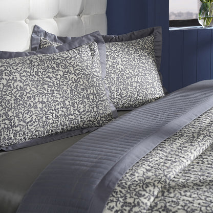 Classical Impression Ornamental Quilt/Quilted Bed Cover Grey