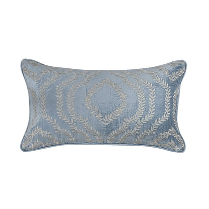 Classical Impression Ingrid Damask 100% Cotton Cushion Cover Blue