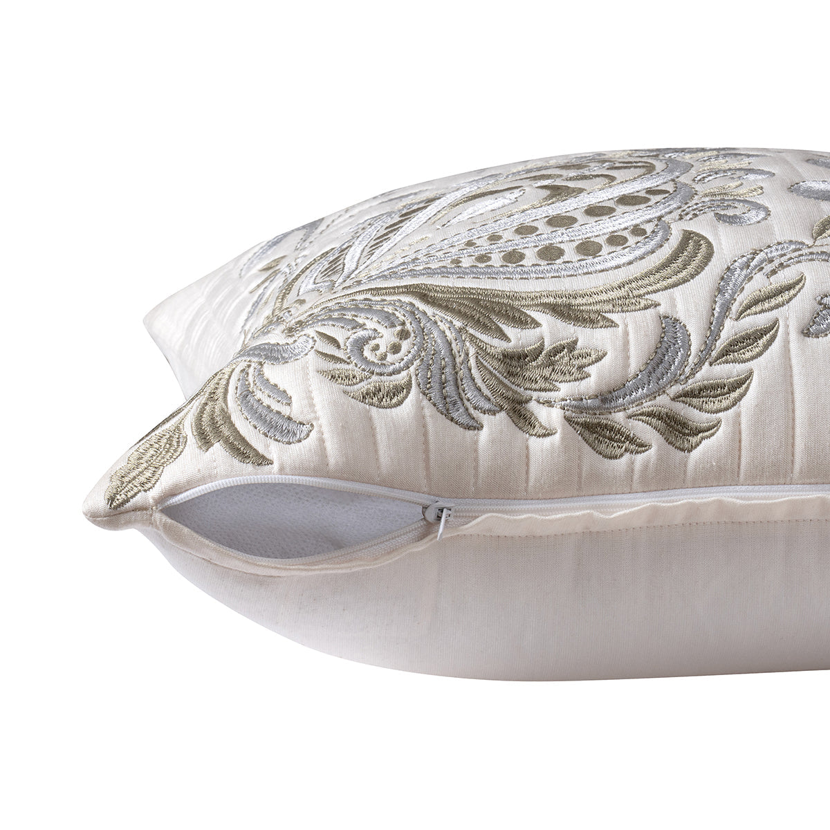 Classical Impression Bloom 100% Cotton Cushion Cover Green