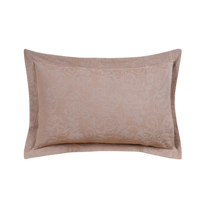 Classical Impression Curly Scroll 100% Cotton Pillow Sham Set Rust