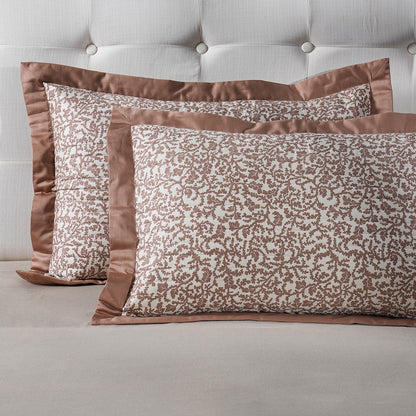 Classical Impression Ornamental Fabric-100% Cotton, Filling-100% Polyester Pillow Sham Set Brown