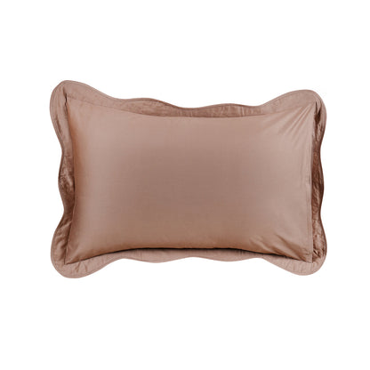 Classical Impression Swirling Fabric-100% Cotton, Filling-100% Polyester Pillow Sham Set Brown