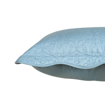 Classical Impression Swirling Fabric-100% Cotton, Filling-100% Polyester Pillow Sham Set Blue