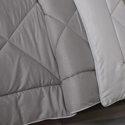 Gravel reversible textured Grey Quilt