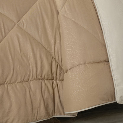 Gravel reversible textured Beige/Neutral Quilt