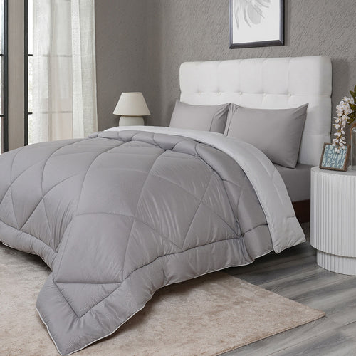 Gravel 250 GSM reversible textured Grey Quilt