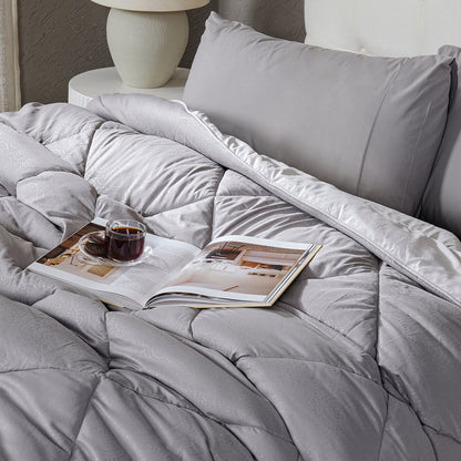 Gravel 250 GSM reversible textured Grey Quilt