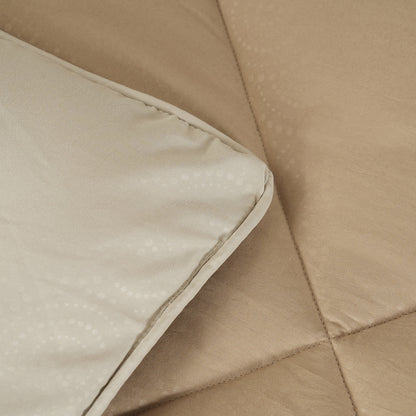 Gravel 250 GSM reversible textured Beige/Neutral Quilt