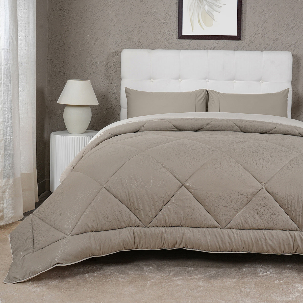 Gravel 250 GSM reversible textured Green Quilt