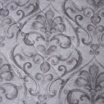 PBS Vintage Chic Dawson 6 Pcs Quilt Set /Quilted Bed Cover Grey