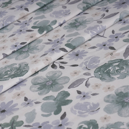 Sensory Bloom Petalyn 100% Cotton Blue Bed Sheet with Pillow Case