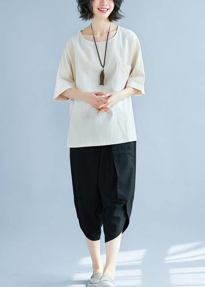 Art khaki linen tunic pattern Casual Tutorials hooded side open baggy Summer shirts