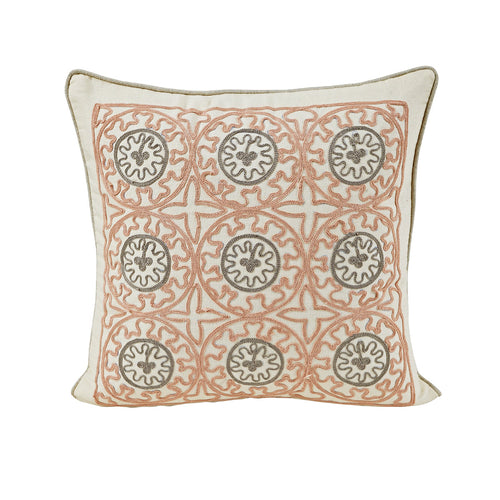 Maspar Chain Stitch Made Line Cushion Cover Pink