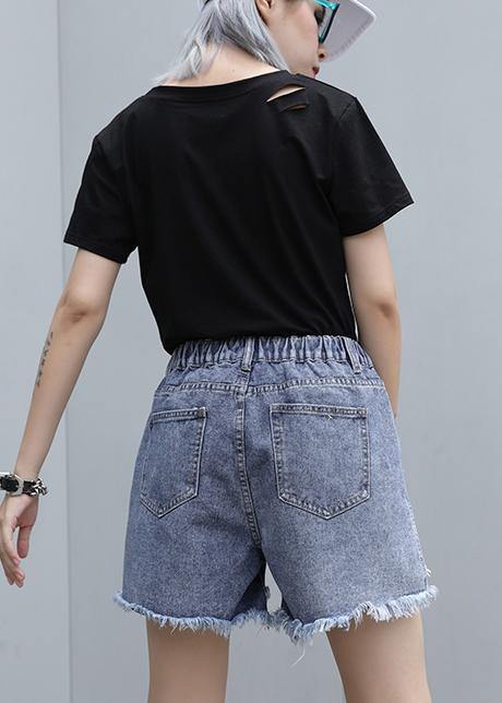 Chic o neck cotton box top Fashion Ideas black top summer