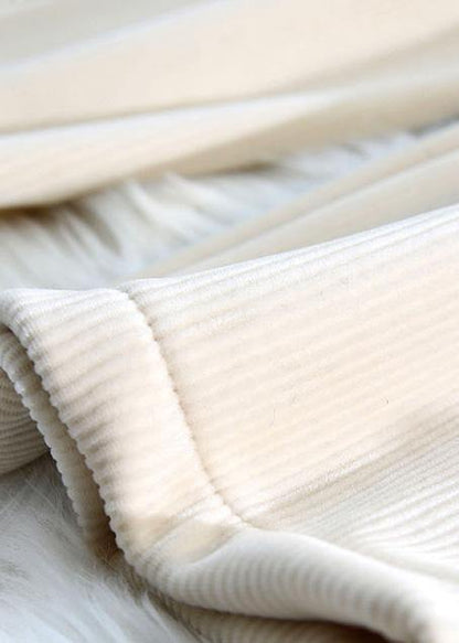 Modern beige wild pants unique spring elastic waist Inspiration chothes