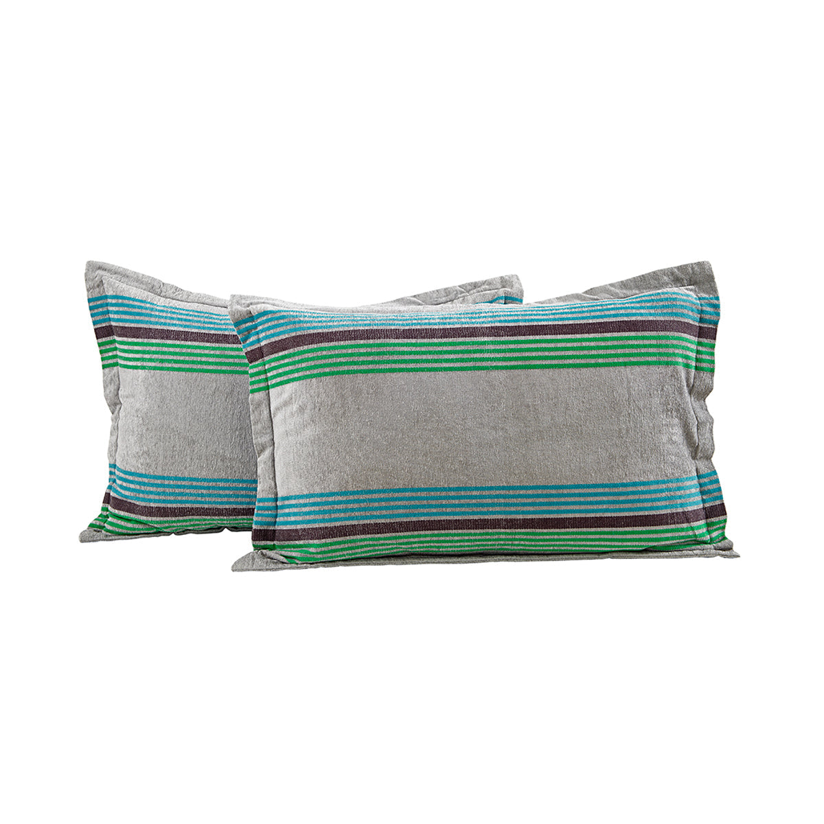 Hues Woven Metro Stripe Pillow Sham Set Blue