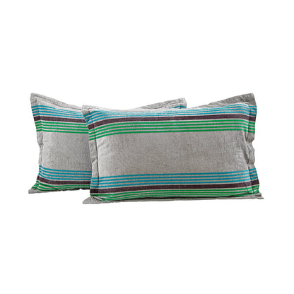 Hues Woven Metro Stripe Pillow Sham Set Blue