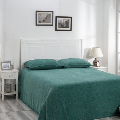 Charlotte Woven Marine Green Bed Cover/Blanket