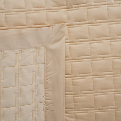 Chester Luxica Elan Gold 11PC Quilt/Quilted Bed Cover Set