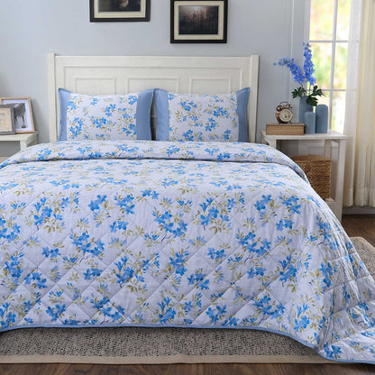 Eclectic Garden Wren 4PC Quilt Set