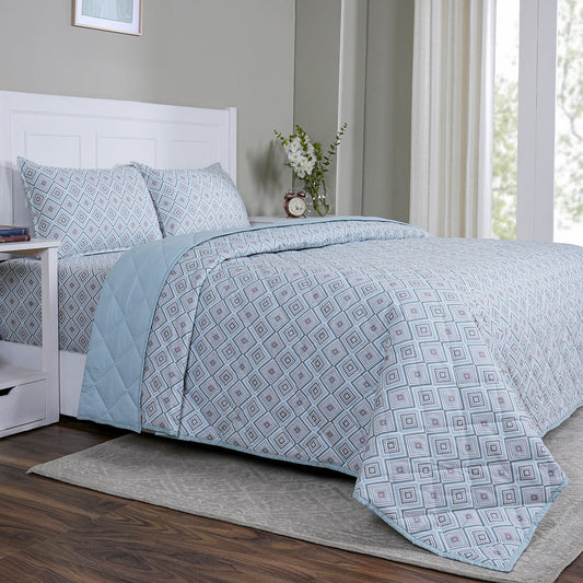 Sensory Bloom Jude 4 pcs Blue Quilt Set