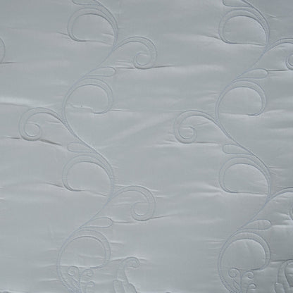 8pcs Quilt/Qulited Bed Cover Set Blue Classical Ornate Twirls & Swirls