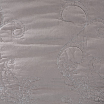 8pcs Quilt/Qulited Bed Cover Set Neutral Classical Ornate Twirls & Swirls