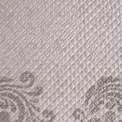 8pcs Quilt/Qulited Bed Cover Set Gold Classical Ornate Seamless Scroll