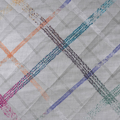 Eclectic Geo Rhombus Grey 8pcs Quilt/Quilted Bed Cover