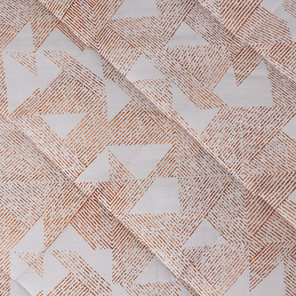 Eclectic Geo Triangle Rust 8pcs Quilt/Quilted Bed Cover