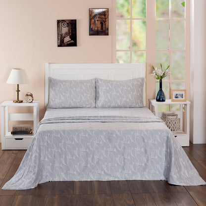 Folklore Transition Paisley Print Printed 100% Cotton Blue Ultra Soft Bed Sheet with Pillow Case