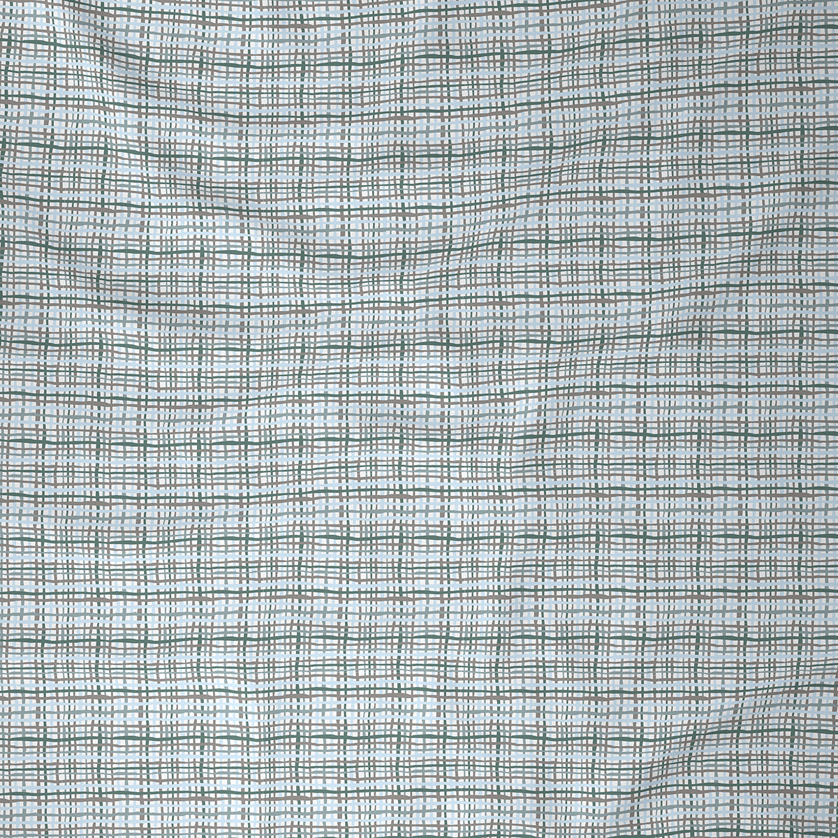 Inhouse Ardour Tiffany Printed 200 TC 100% Cotton Blue Bed Sheet with Pillow Case