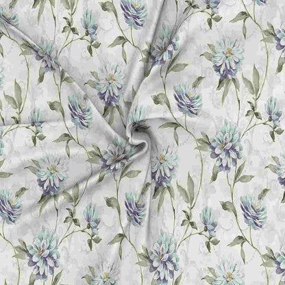 Regency Neveah Printed 210TC 100 %Cotton Blue Bed Sheet with Pillow Case