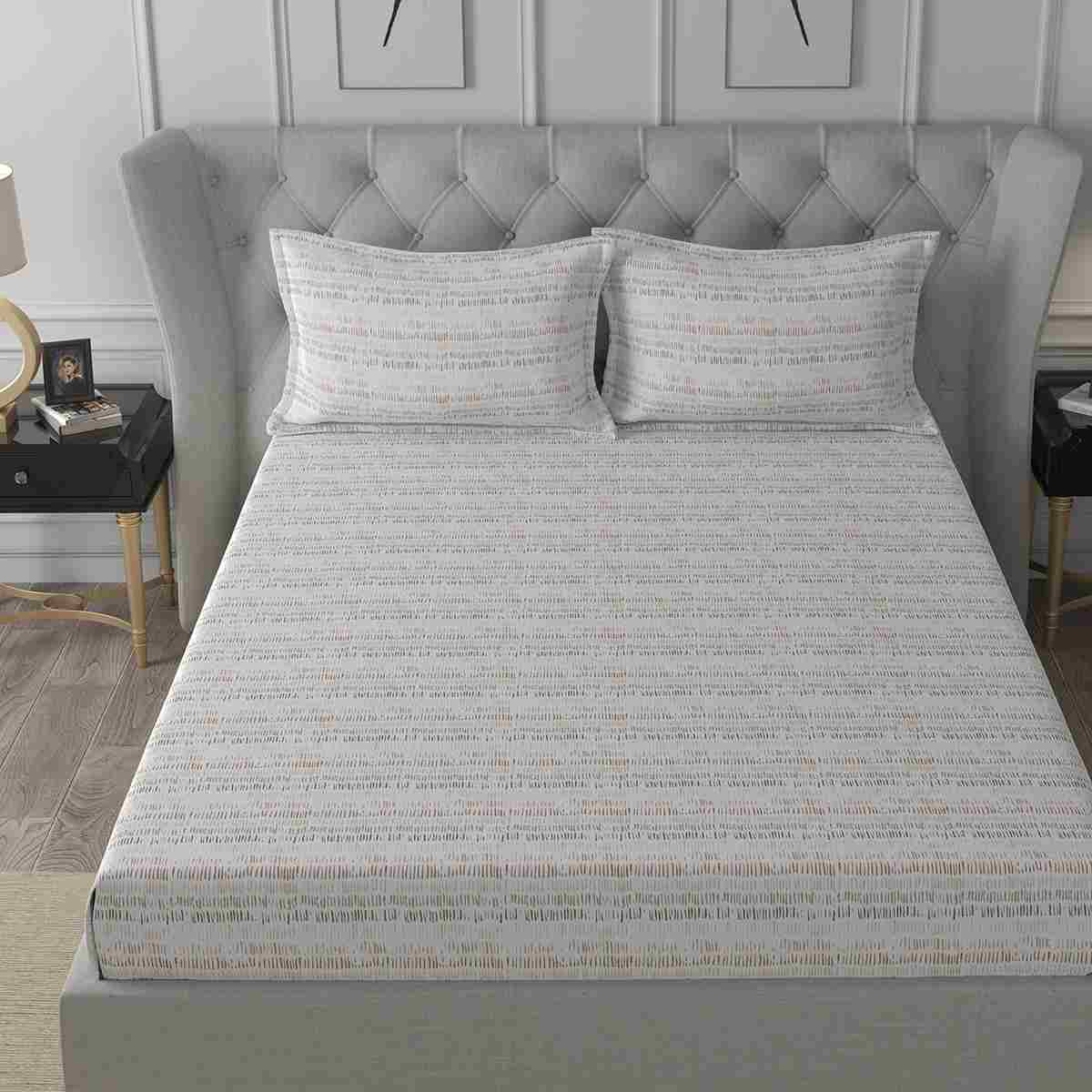 Regency Sprint Printed 144TC 100% Cotton Red Bed Sheet