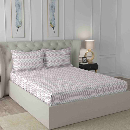 Regency Amanda Printed 100 %Cotton Pink Bed Sheet