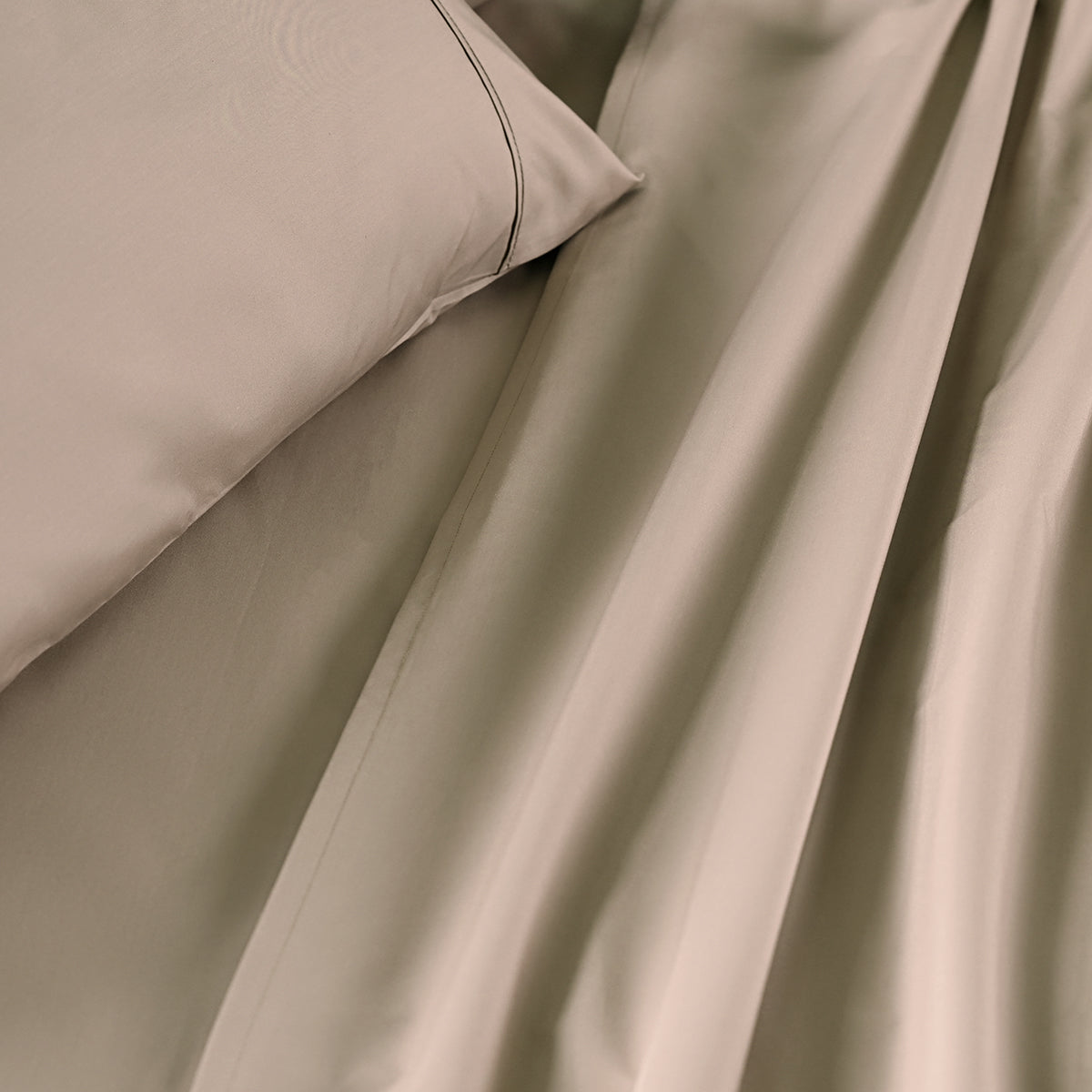Slumber Plain Easy Care Percale 100% Cotton Nomad Crisp Bed Sheet with Pillow Case