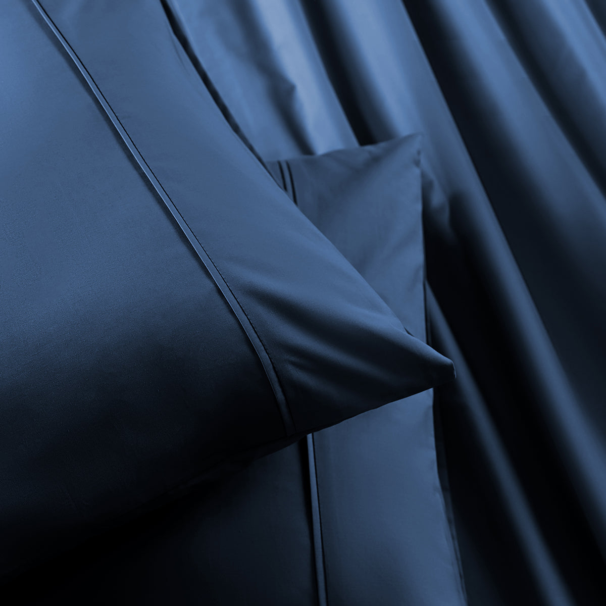 Slumber Plain Easy Care Percale 100% Cotton Saxsony Blue Crisp Bed Sheet with Pillow Case