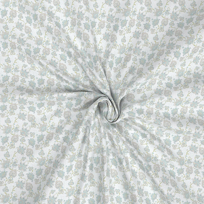 Hermosa Exotic Bouquet Cordelia Blue Bed Sheet with Pillow Case