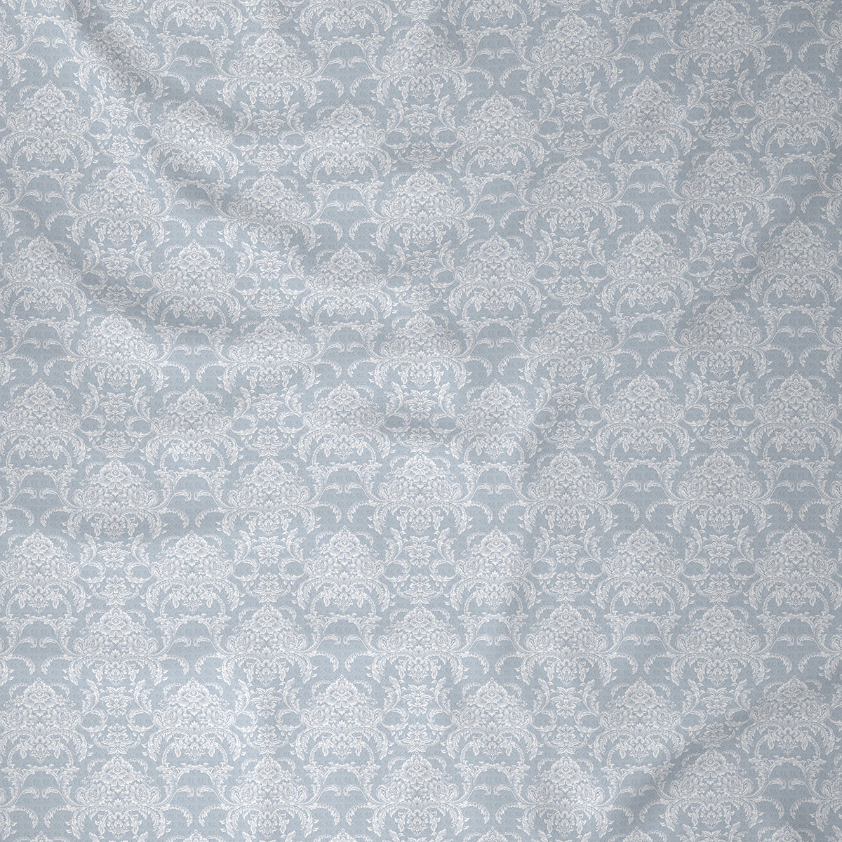 Hermosa Exotic Bouquet Damask Floral Grey Bed Sheet with Pillow Case