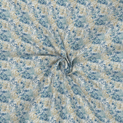 Backyard Patio Meridian Printed 100%Cotton Blue Bed Sheet with Pillow Case