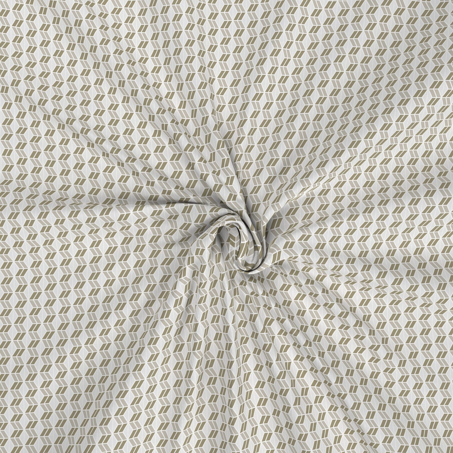 Backyard Patio Morris Printed 100%Cotton Beige Bed Sheet with Pillow Covers