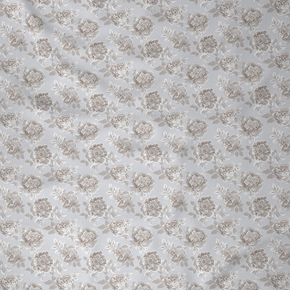 Backyard Patio Silvie Printed 100%Cotton Beige Bed Sheet with Pillow Case